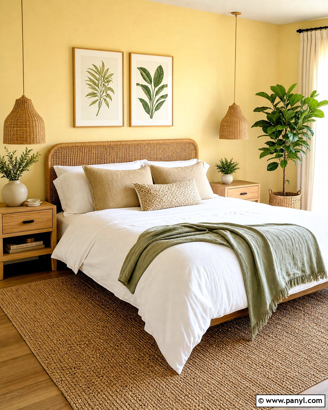Light Yellow Bedroom Walls With Rattan Furniture - 20 light yellow bedroom walls