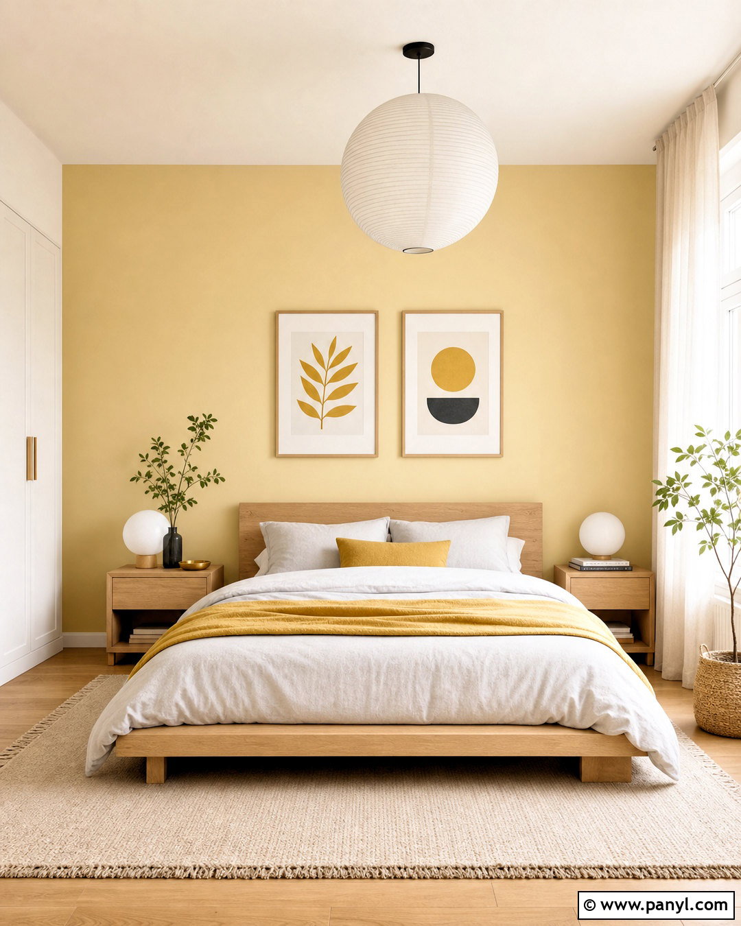 Light Yellow Bedroom Walls With Scandinavian Decor - 20 light yellow bedroom walls