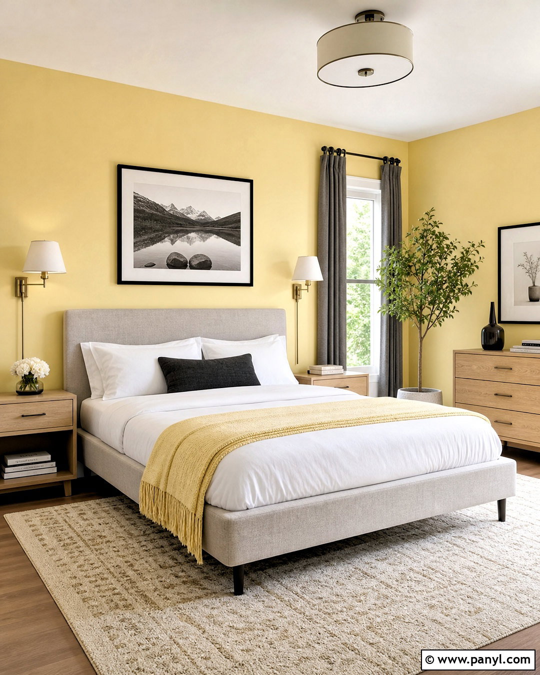 Light Yellow Bedroom Walls With Soft Gray - 20 light yellow bedroom walls