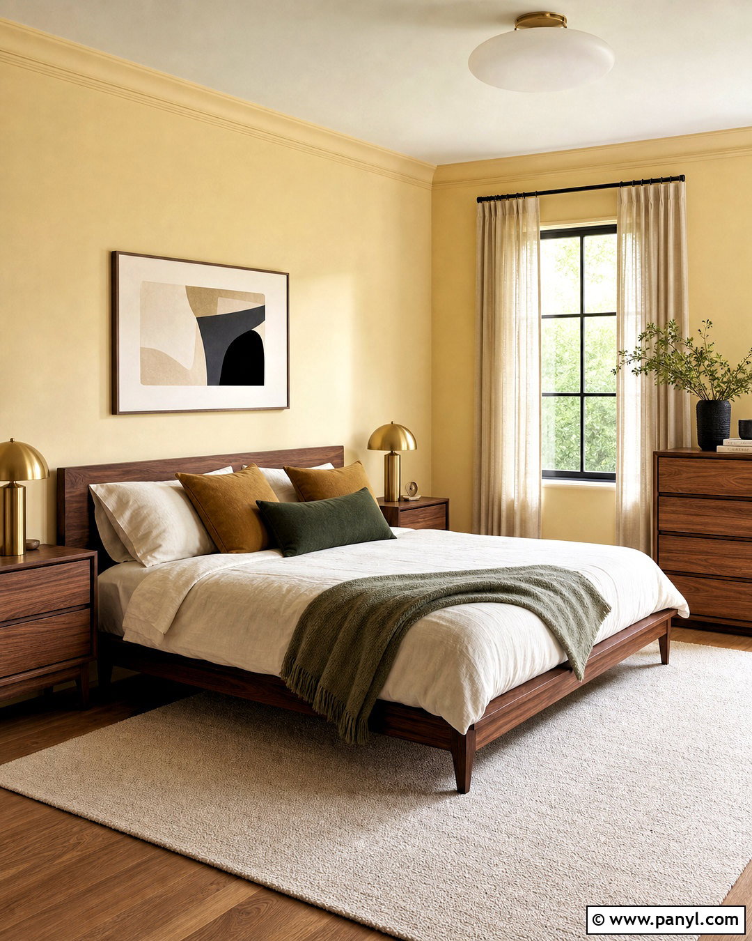 Light Yellow Bedroom Walls With Walnut Furniture - 20 light yellow bedroom walls