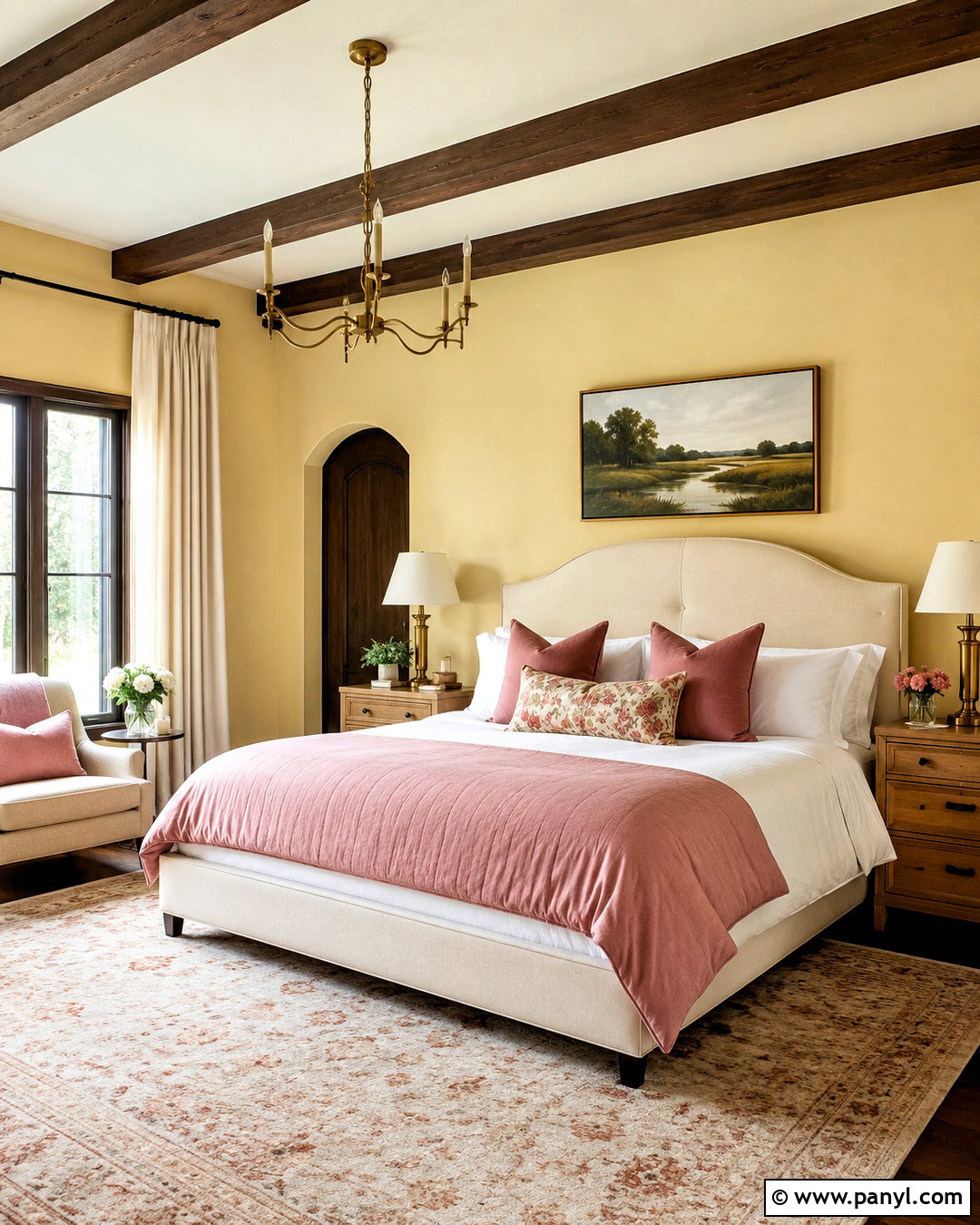 Light Yellow Bedroom With Blush Pink - 40 light yellow walls