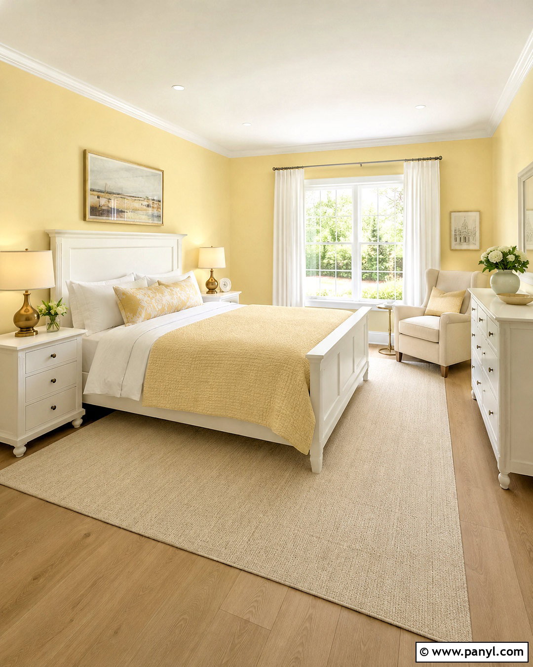 Light Yellow Bedroom With White Furniture - 20 light yellow bedrooms