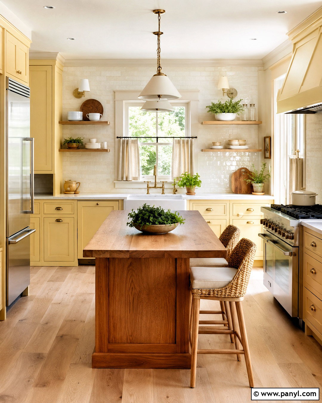 Light Yellow Cottage Kitchen - 20 light yellow room ideas