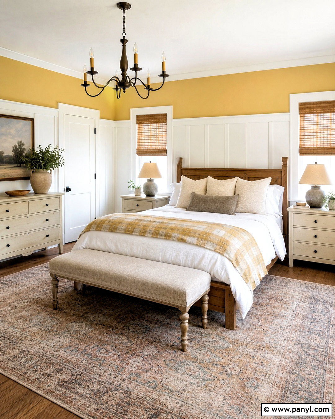 Light Yellow Farmhouse Bedroom - 20 light yellow bedrooms