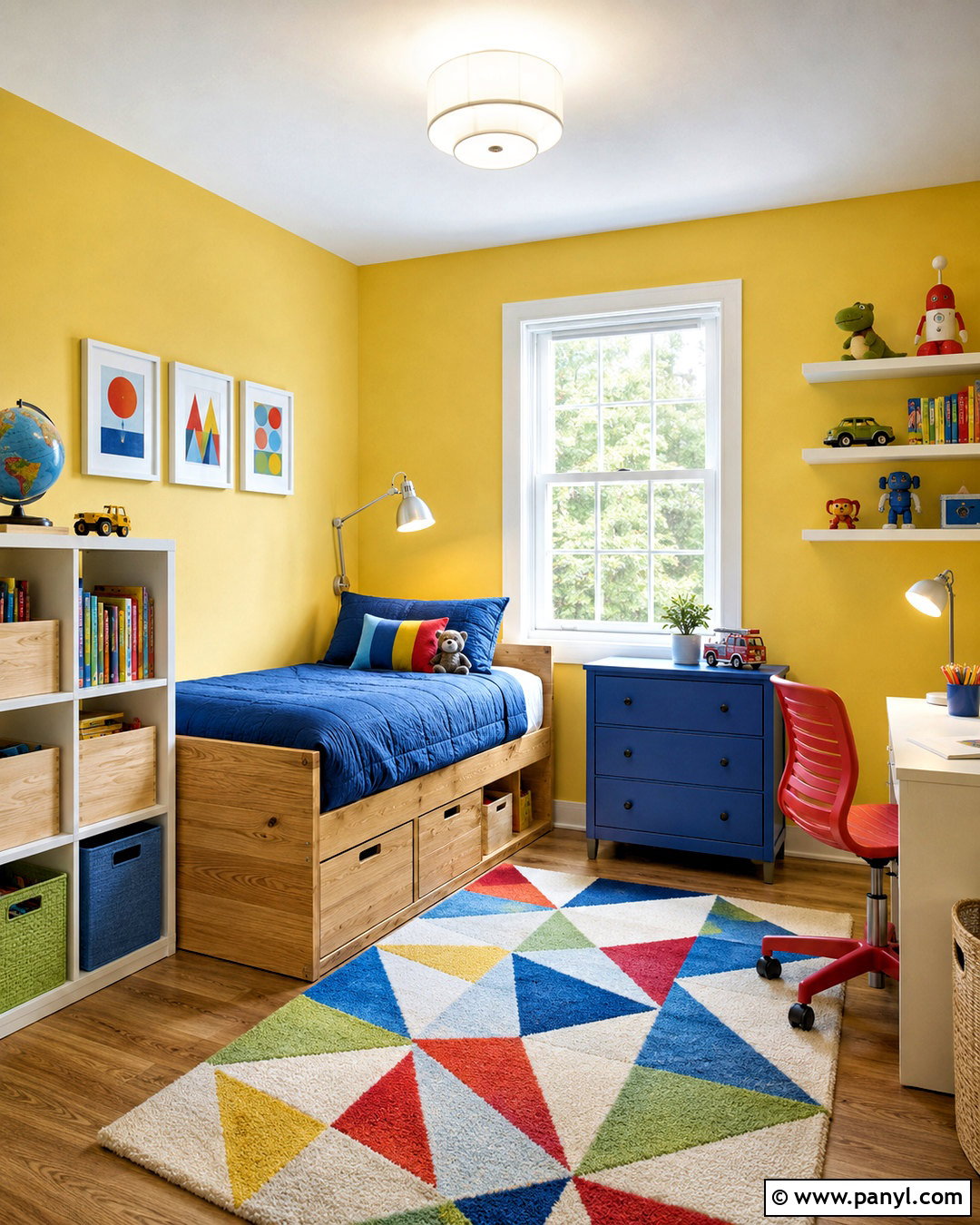 Light Yellow Kids Room With Primary Colors - 40 light yellow walls