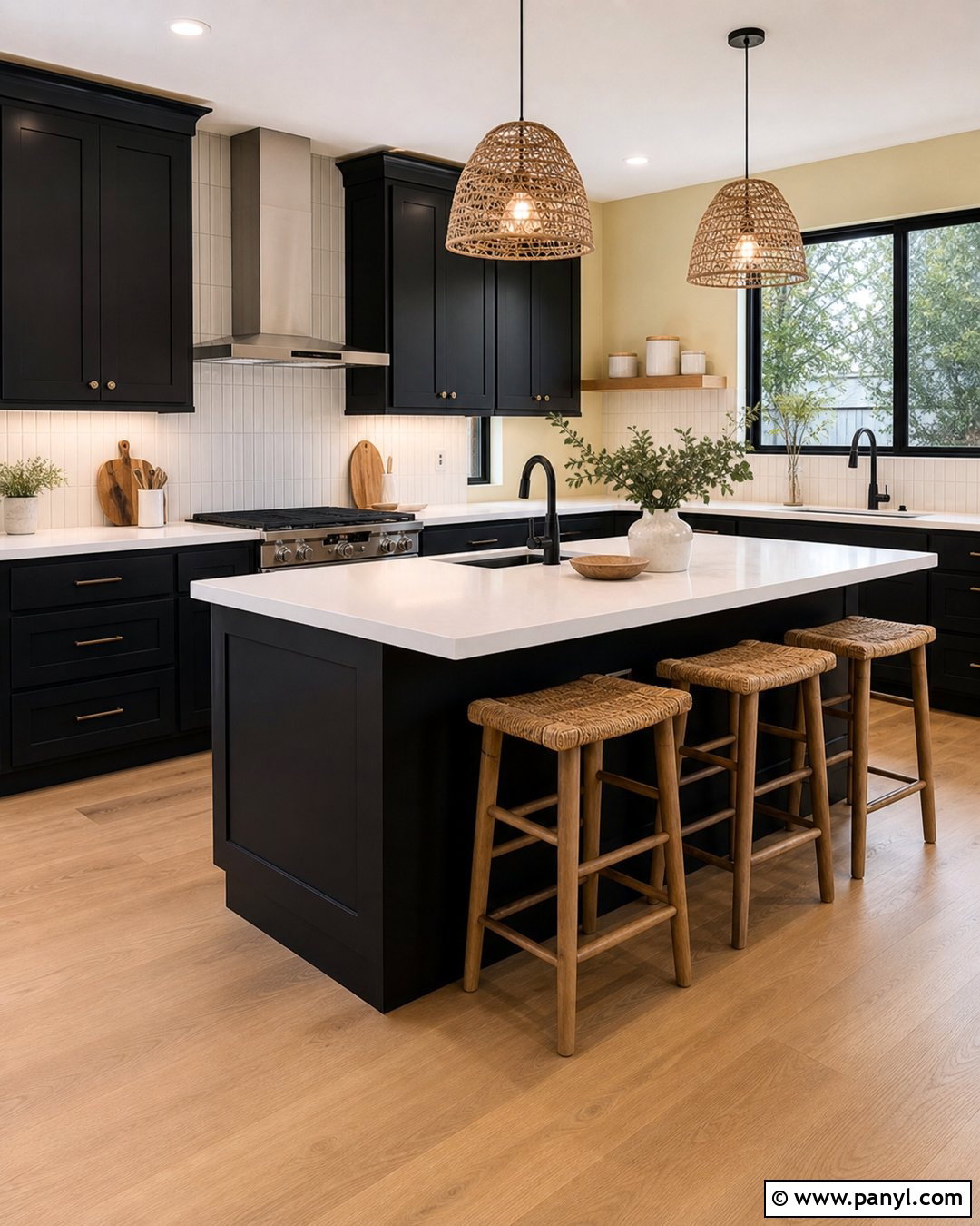 Light Yellow Kitchen Walls With Black Cabinets - 35 Light Yellow Kitchen Walls