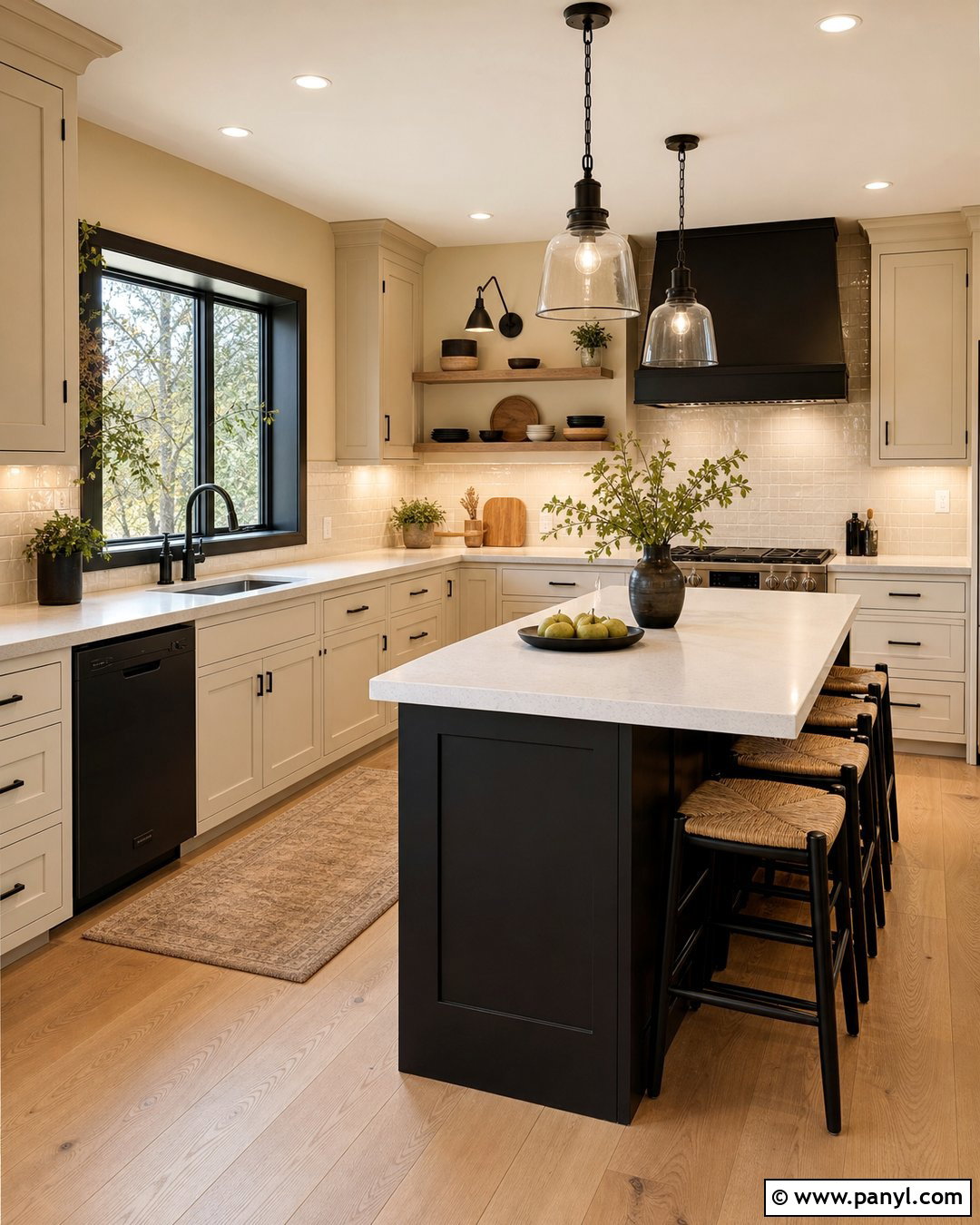 Light Yellow Kitchen Walls With Matte Black Accents - 35 Light Yellow Kitchen Walls