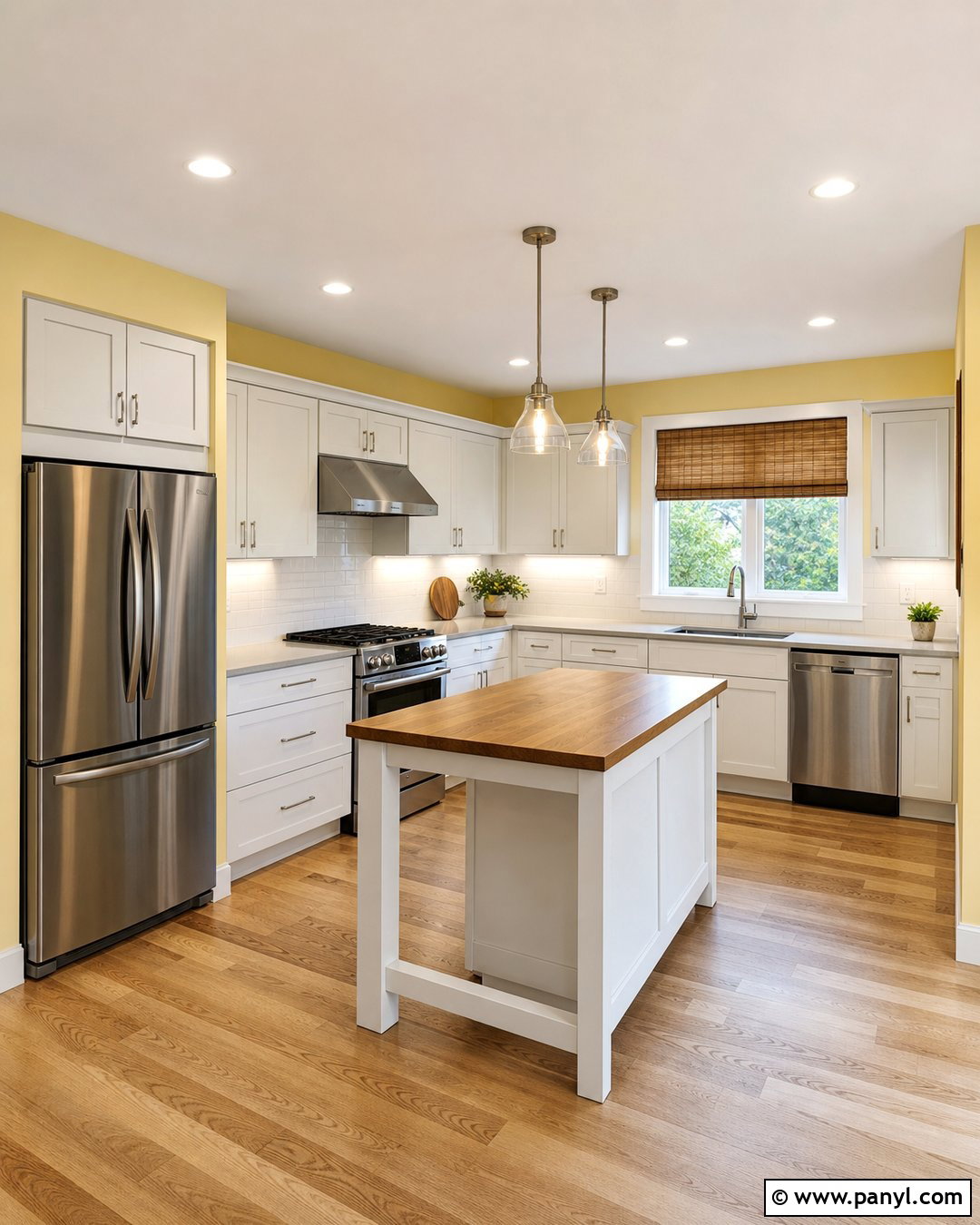 Light Yellow Kitchen Walls With Stainless Steel Appliances - 35 Light Yellow Kitchen Walls