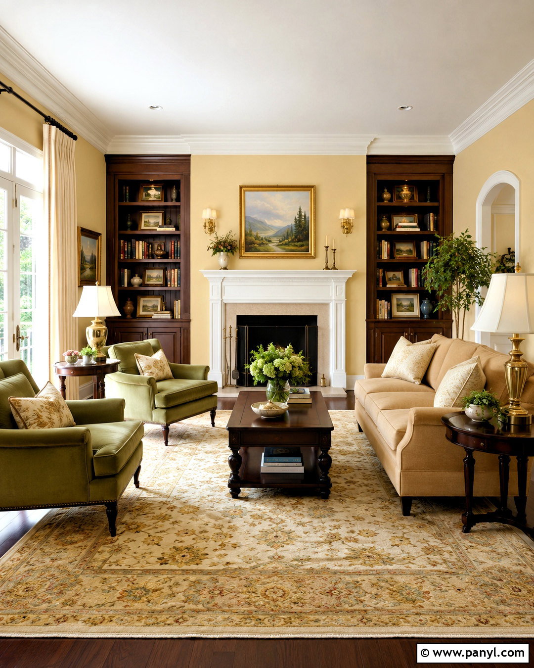 Light Yellow Living Room With Dark Wood - 20 light yellow living room ideas