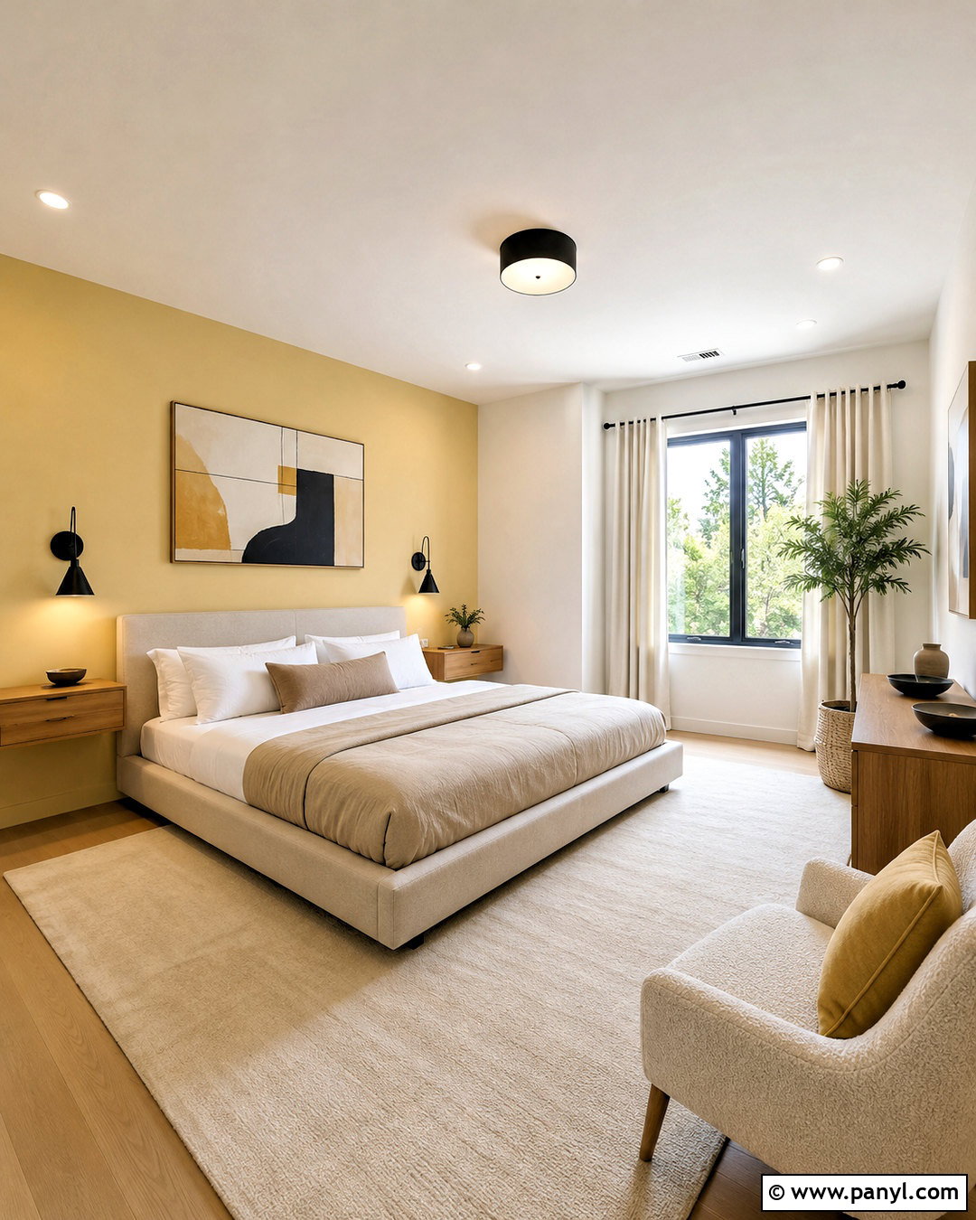 Light Yellow Modern Bedroom - 20 light yellow bedrooms
