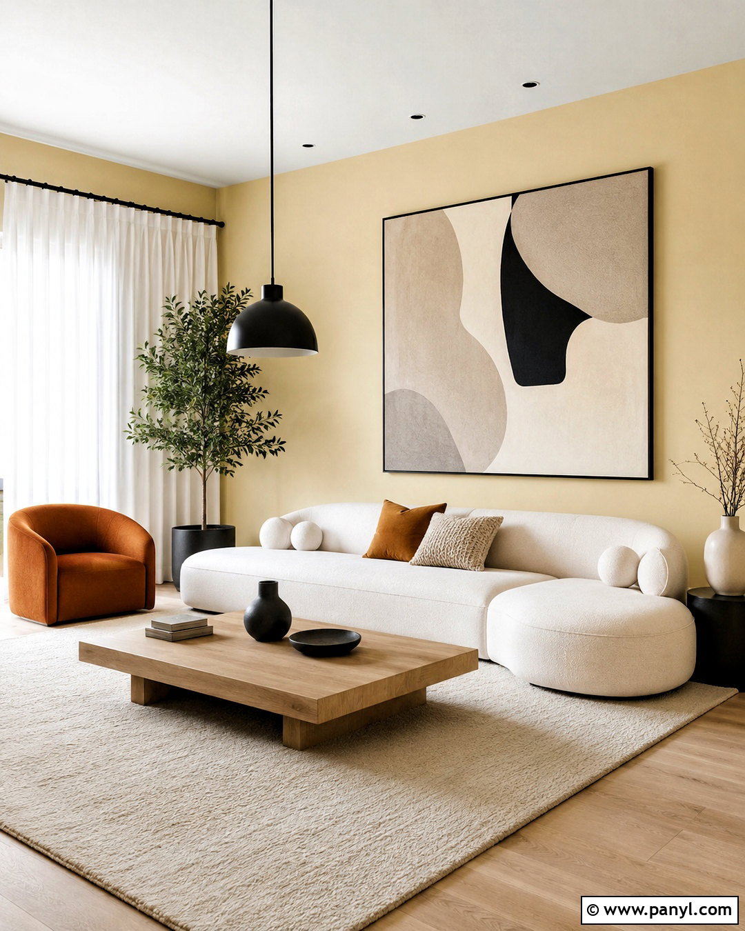 Light Yellow Modern Room - 40 light yellow walls