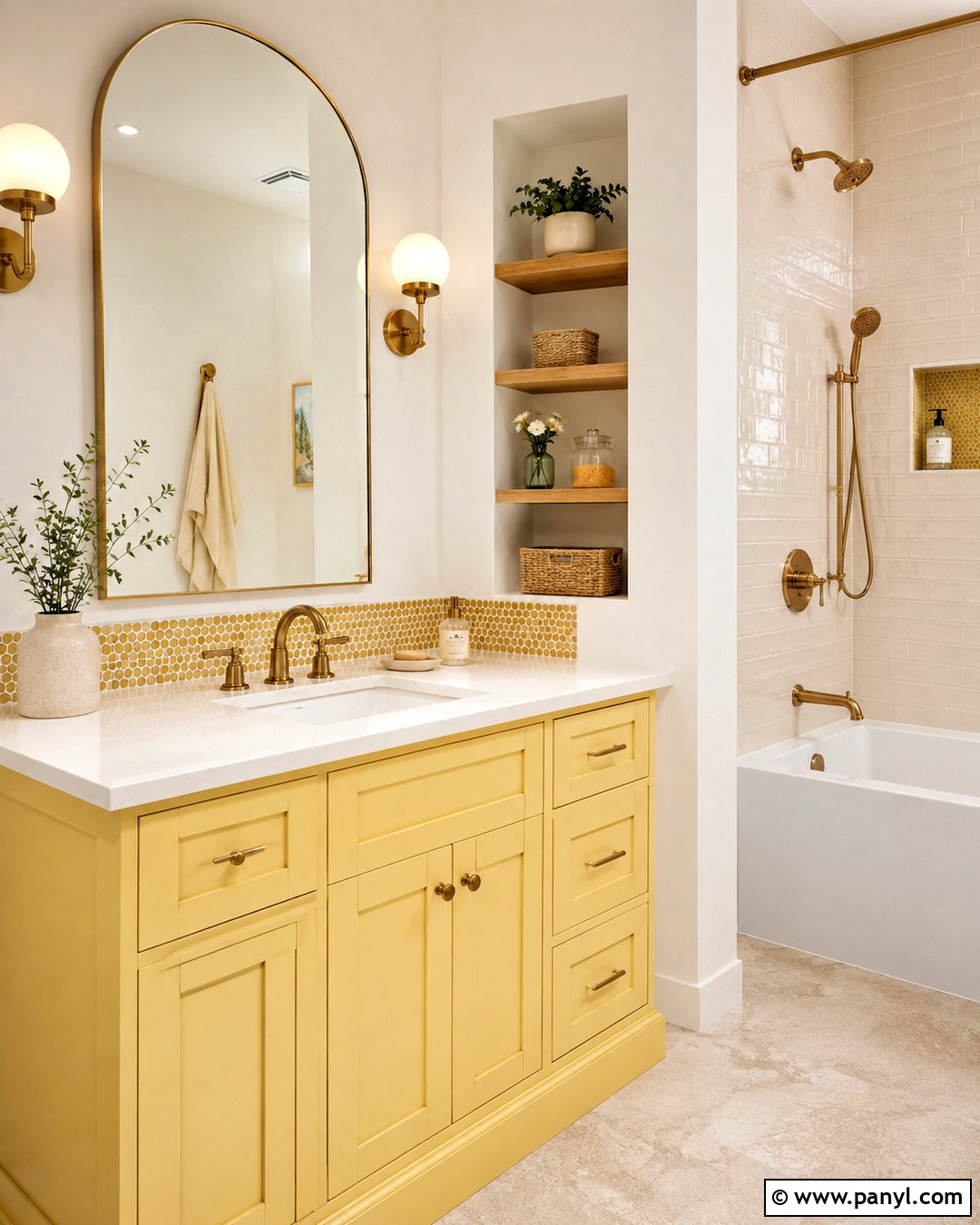 Light Yellow Vanity Bathroom - 20 light yellow bathroom ideas