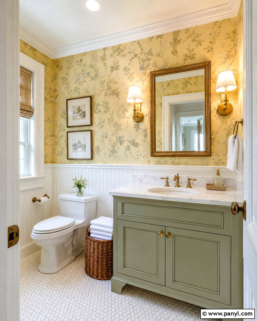 Light Yellow Wallpaper Bathroom - 20 light yellow bathroom ideas