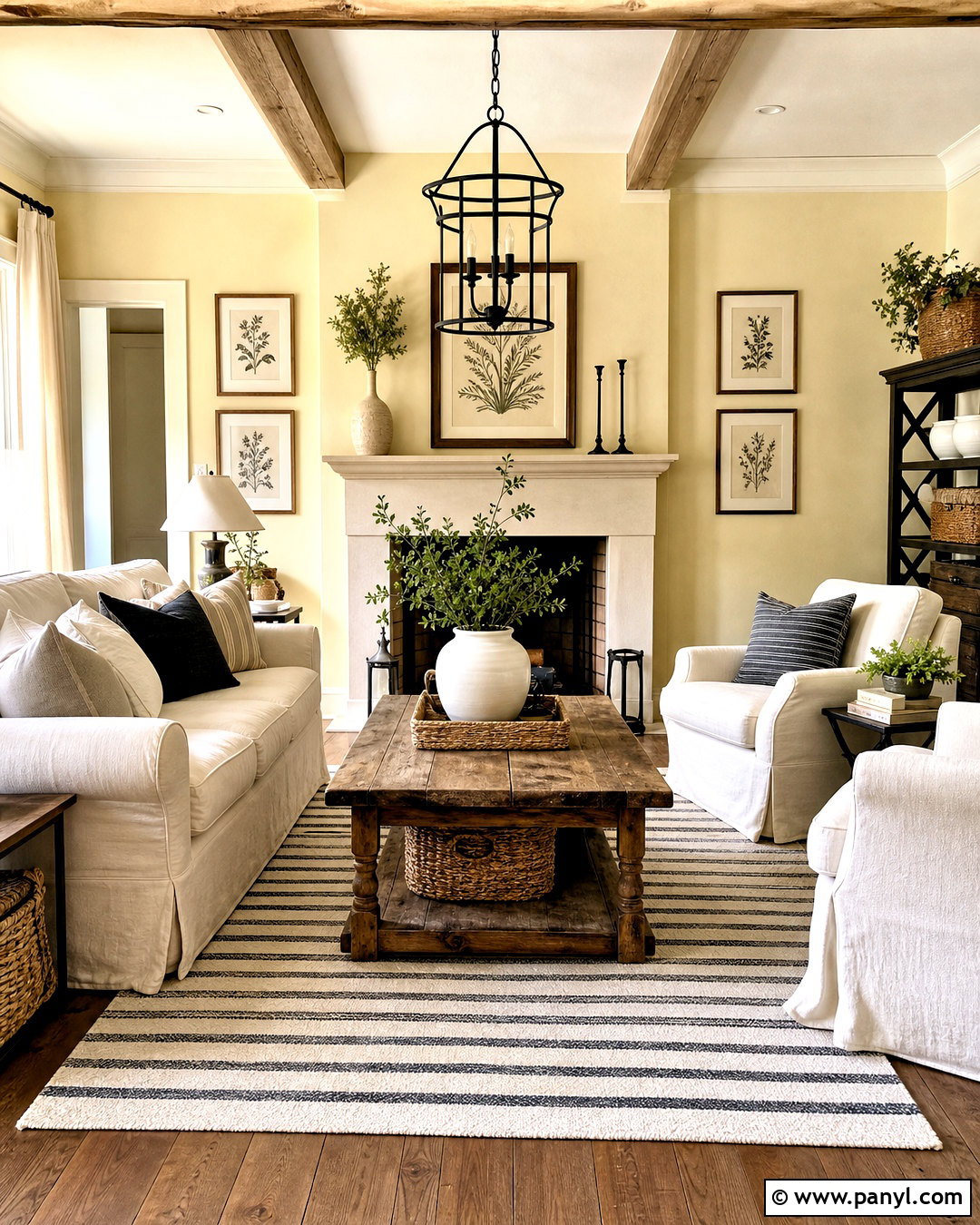 Light Yellow Walls With Farmhouse Decor - 20 light yellow walls living room ideas