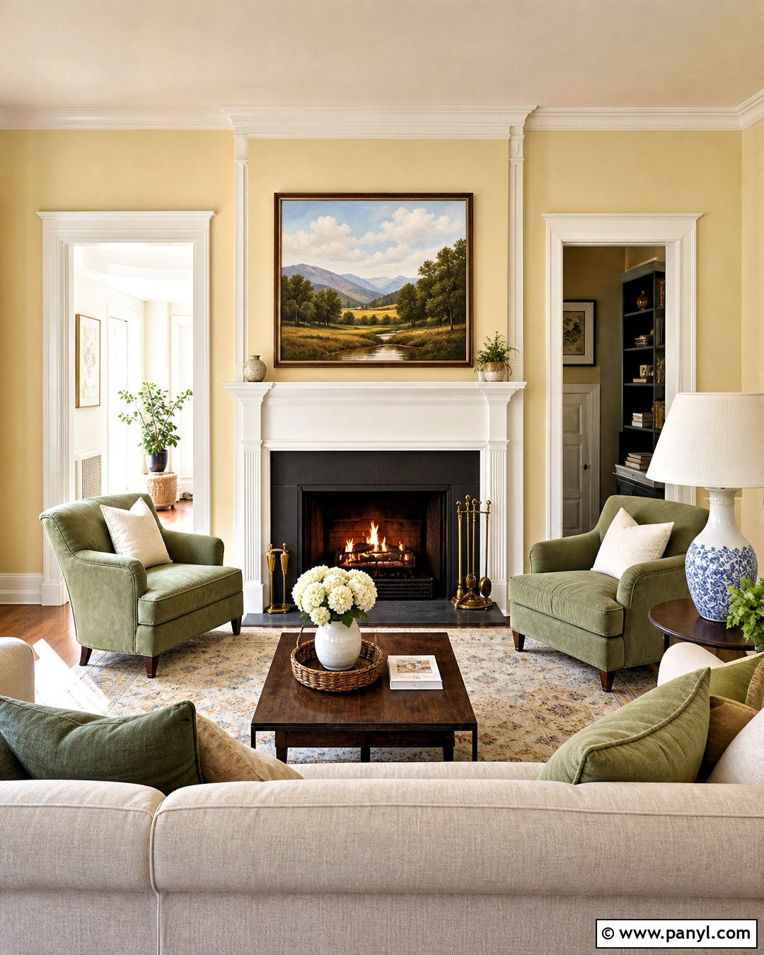 Light Yellow Walls With Fireplace - 20 light yellow walls living room ideas