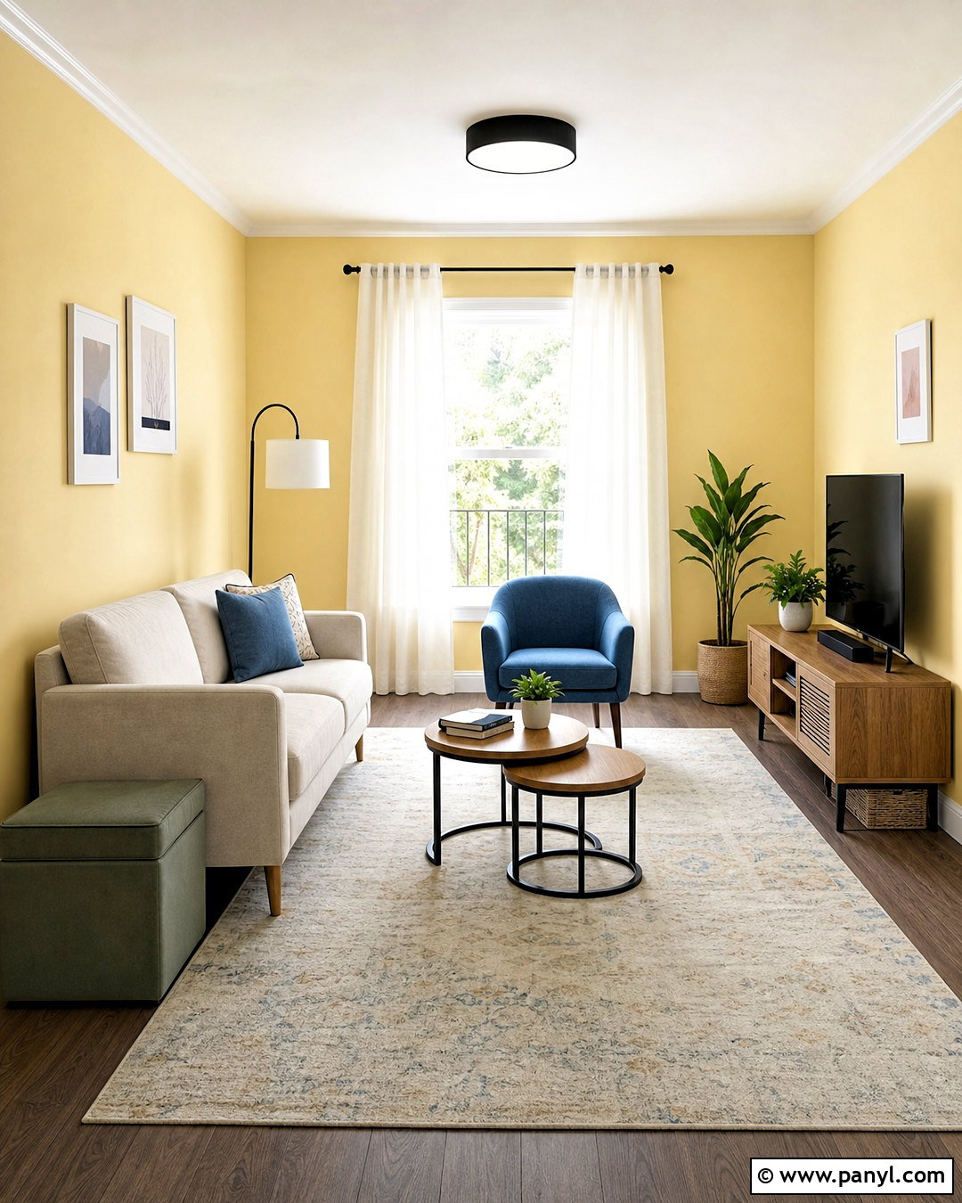 Light Yellow Walls With Small Living Room Layout - 20 light yellow walls living room ideas