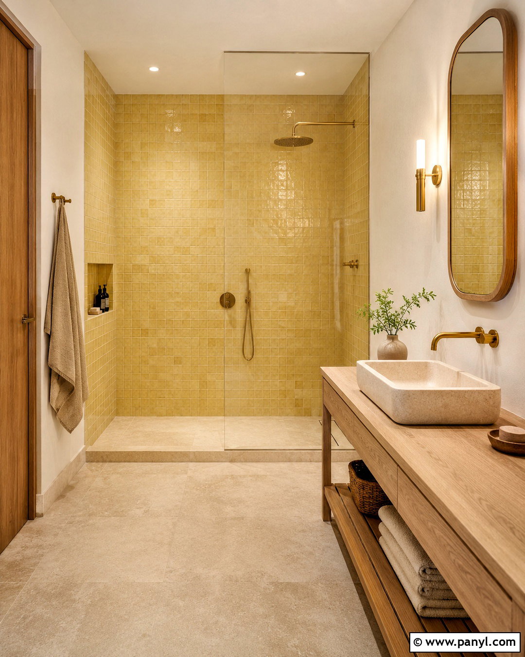 Light Yellow Zellige Tile Bathroom - 20 light yellow bathroom ideas