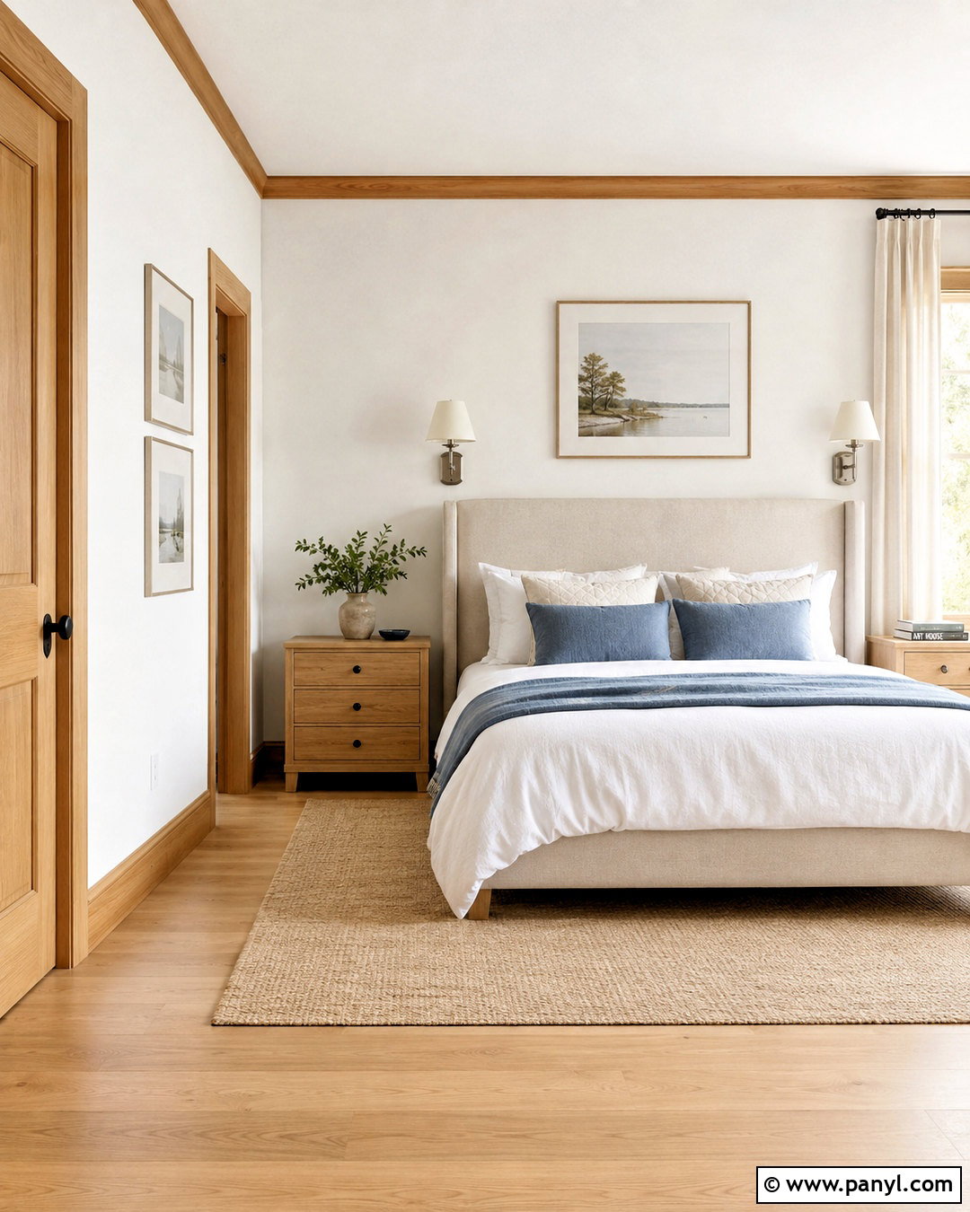 Lightened Natural Oak Trim - 20 oak trim updating ideas