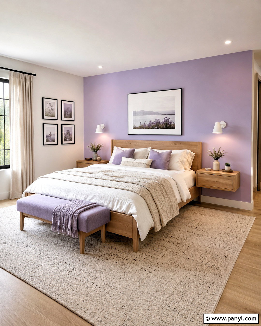 Lilac Accent Wall Bedroom - 20 lilac bedroom ideas