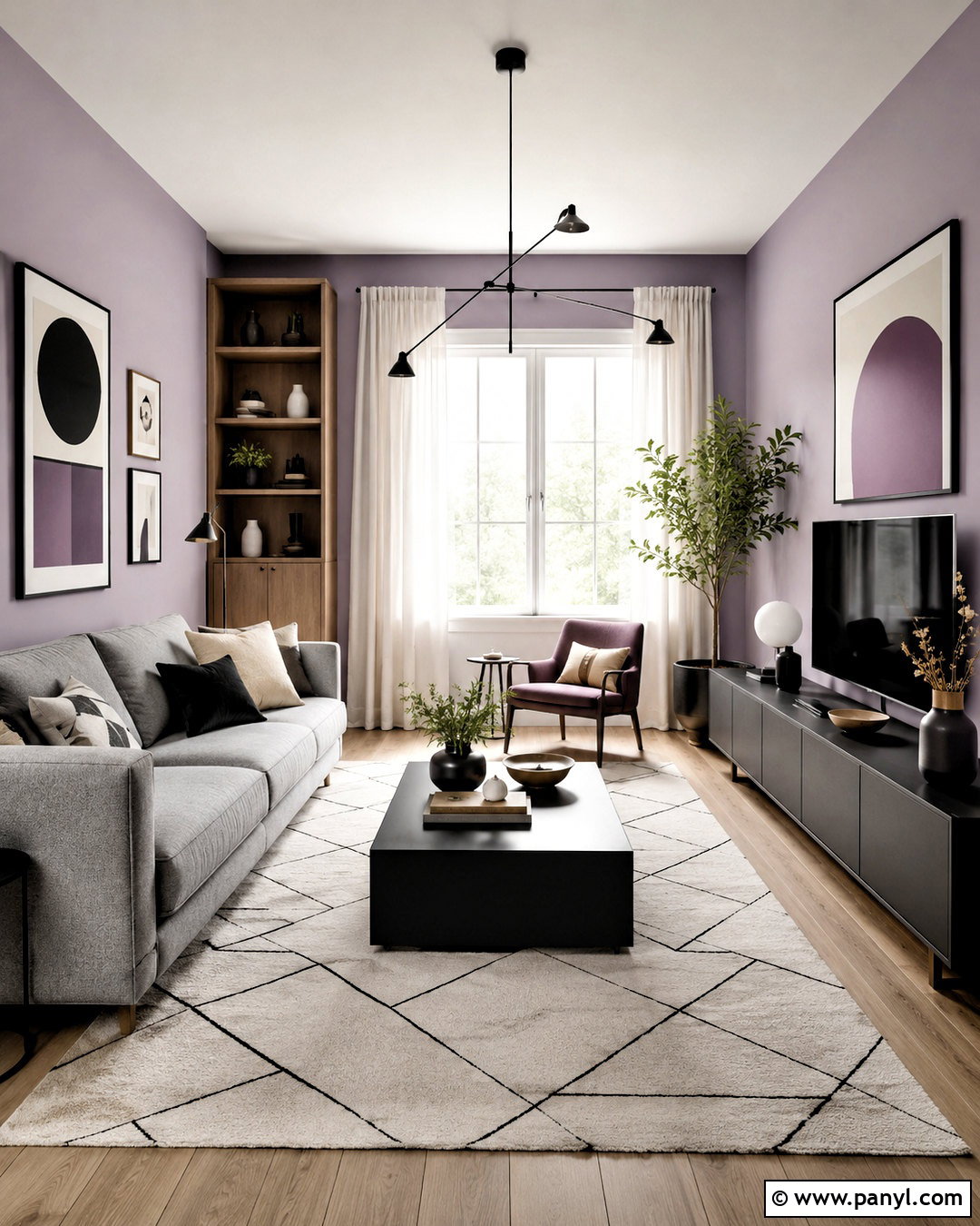 Lilac And Black Living Room - 20 lilac living room ideas