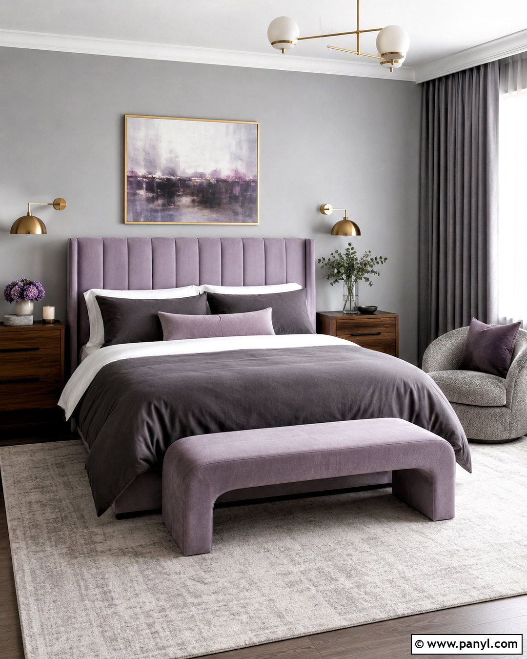 Lilac And Gray Bedroom - 20 lilac bedroom ideas