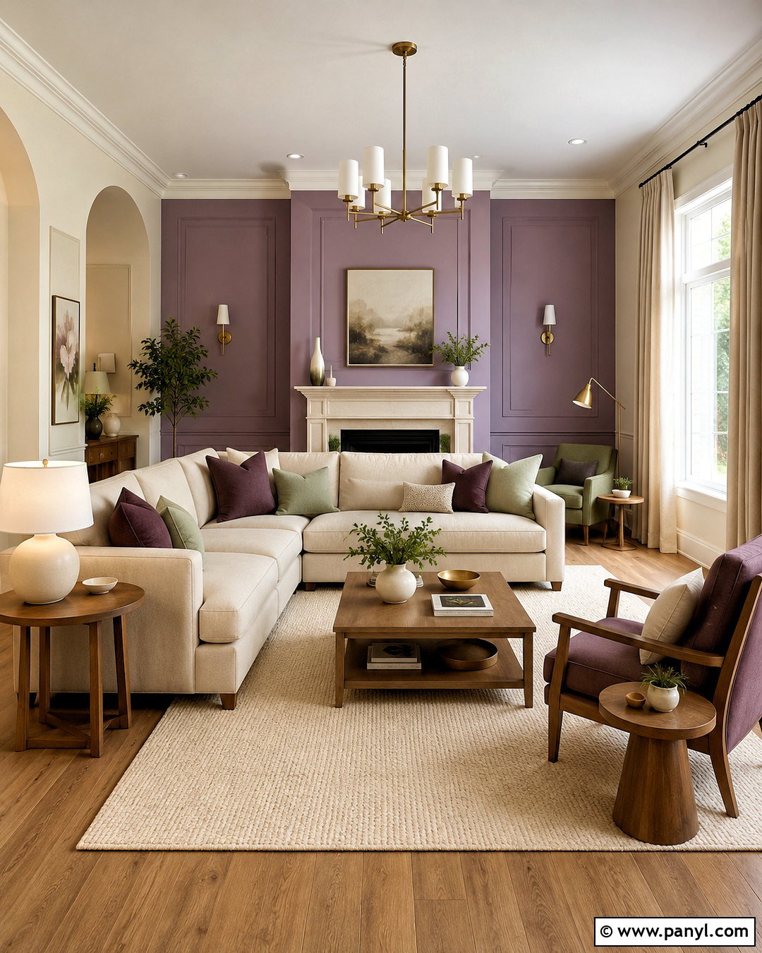 Lilac And Ivory Living Room - 35 wall color combinations living rooms