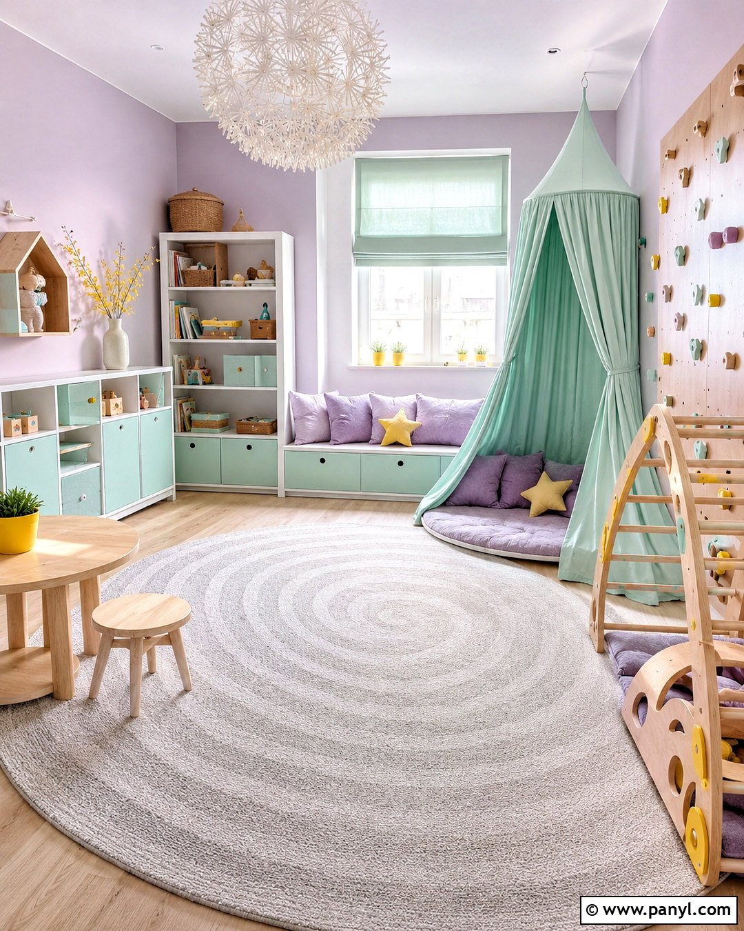 Lilac And Mint Playroom - 20 playroom color scheme ideas