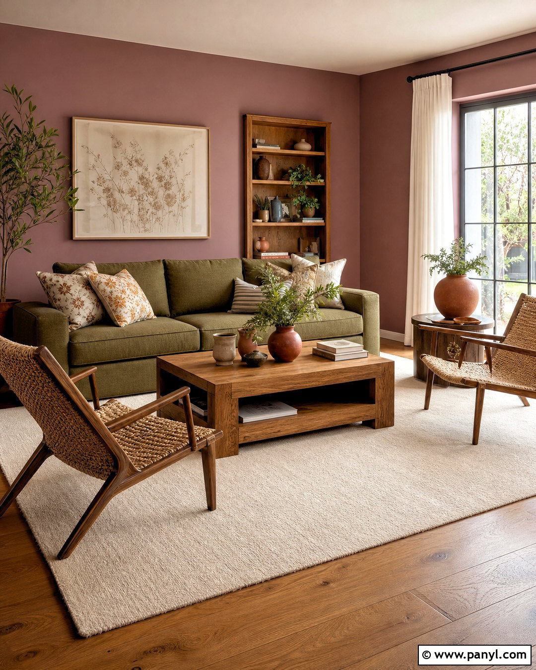 Lilac And Olive Green Living Room - 20 purple and green living room ideas