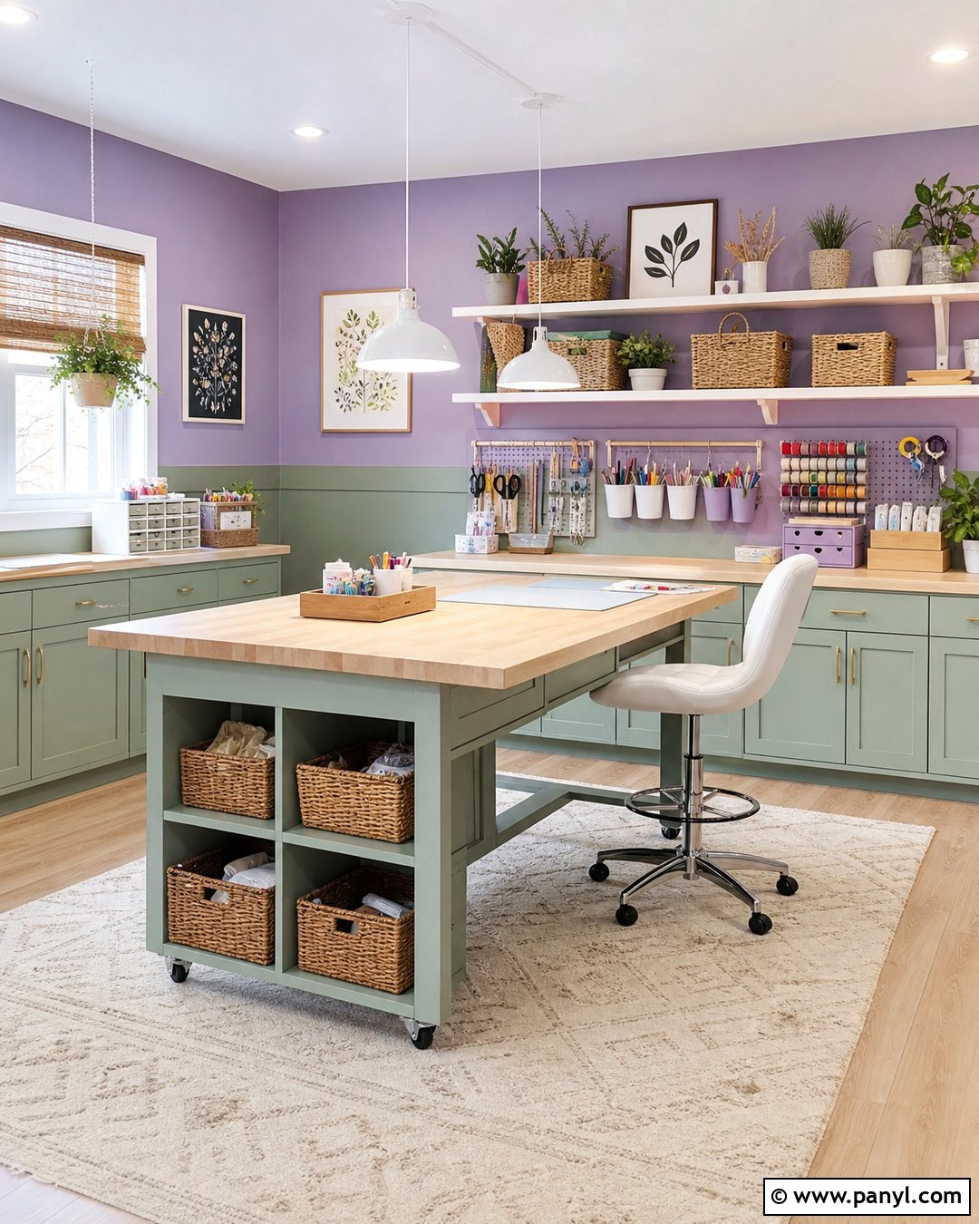 Lilac And Sage Two Tone Walls - 45 two tone walls