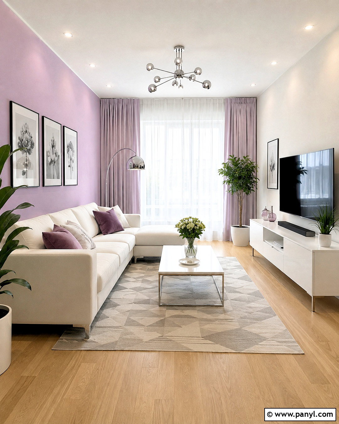 Lilac And White Living Room - 20 lilac living room ideas