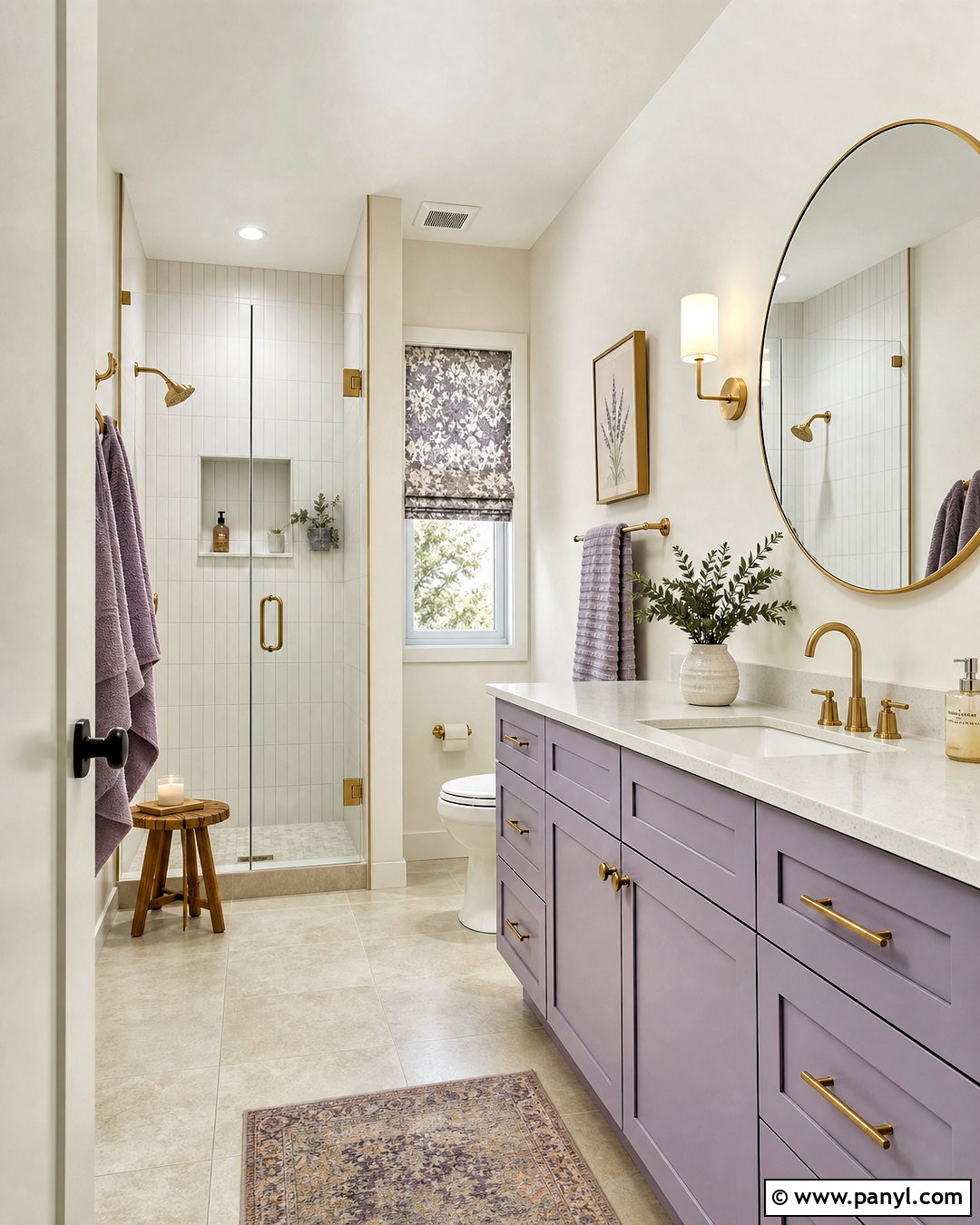 Lilac Bathroom Vanity - 20 purple bathroom ideas