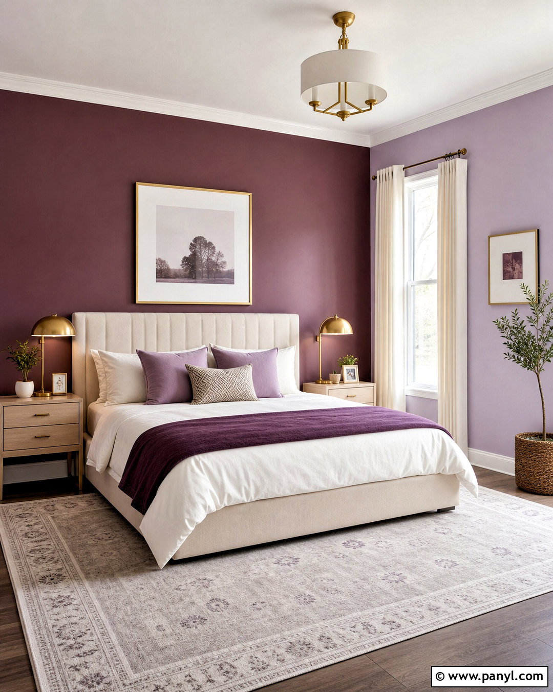Lilac Bedroom Walls With A Plum Accent Wall - 20 lilac bedroom walls