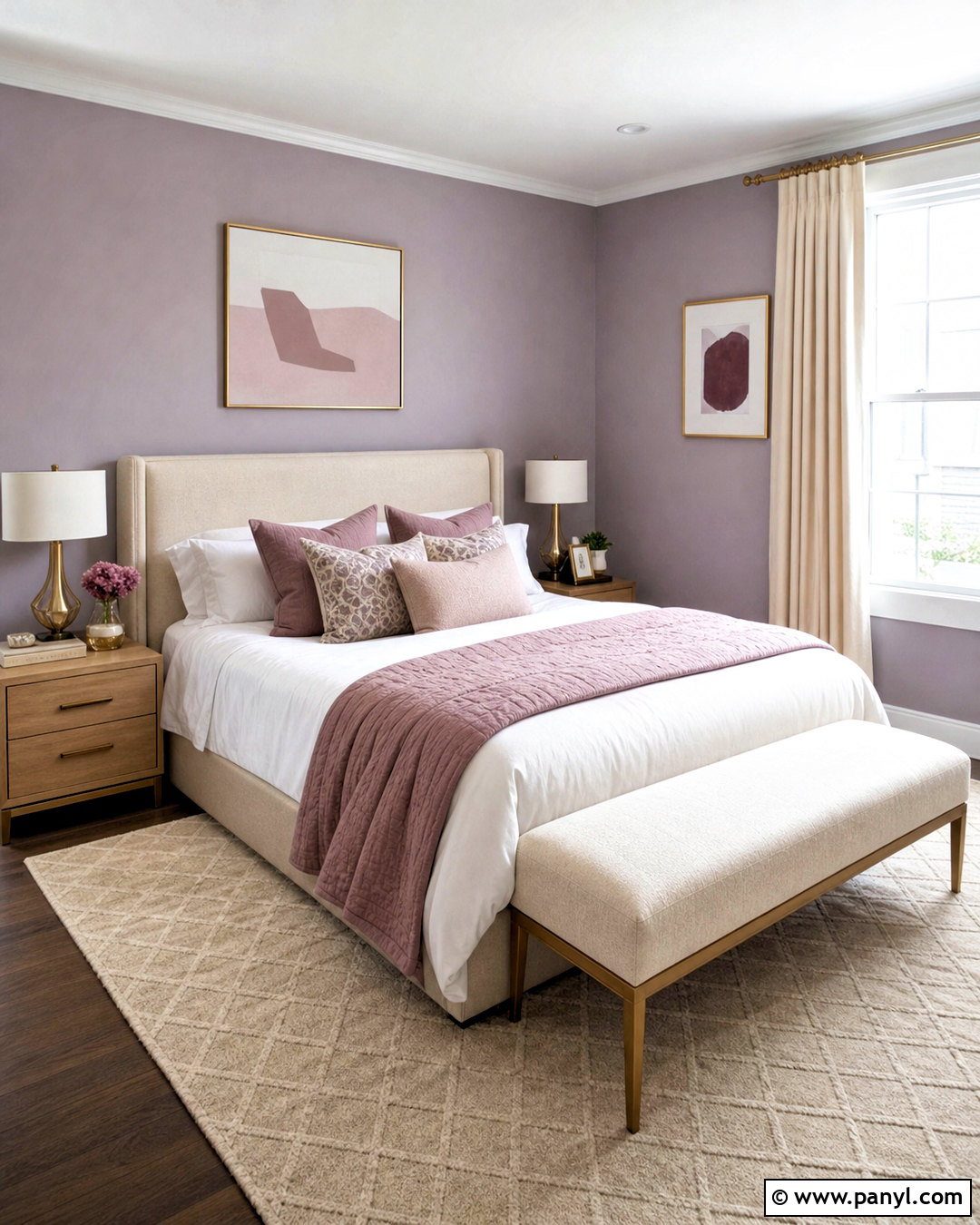 Lilac Bedroom Walls With Blush Pink - 20 lilac bedroom walls