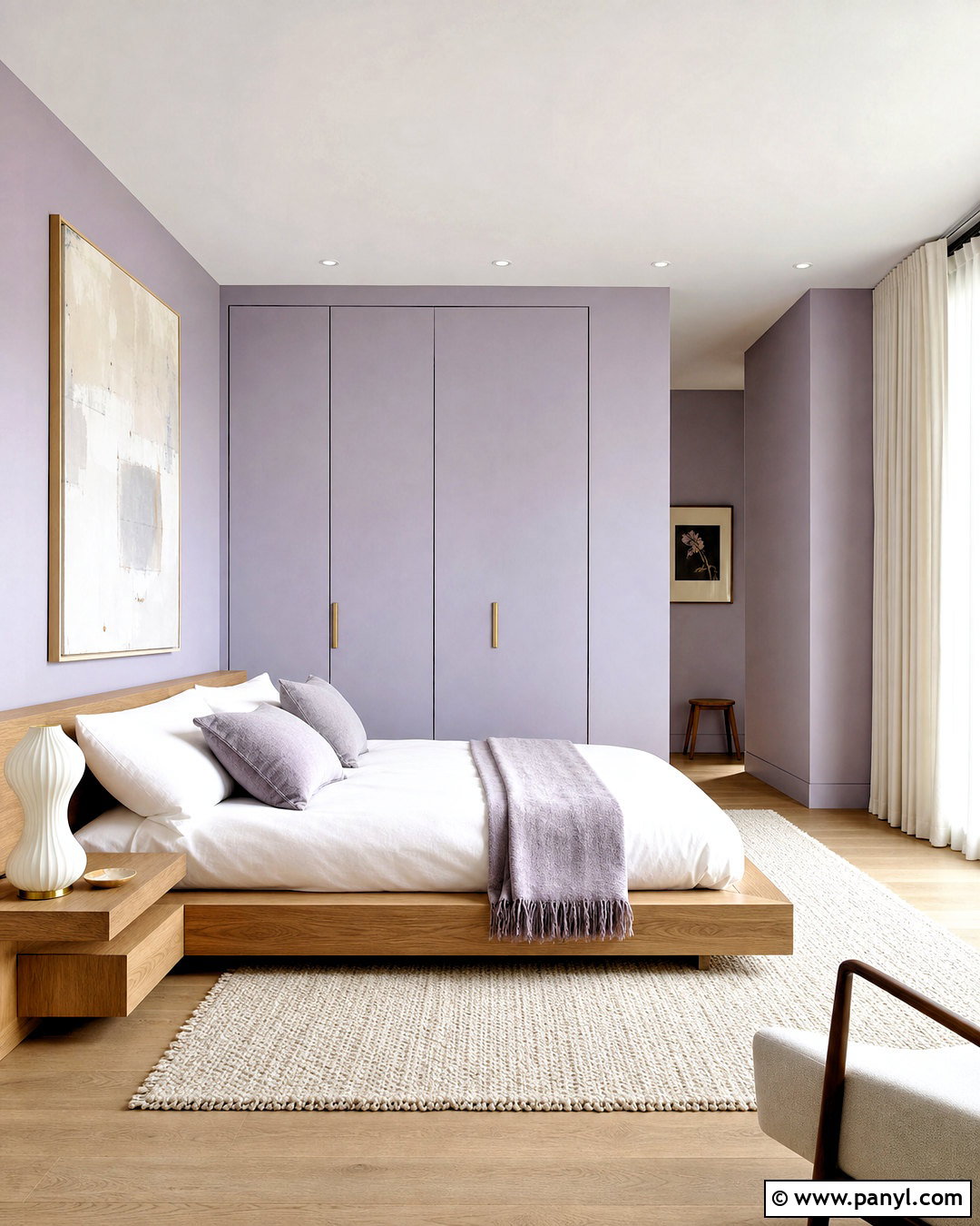 Lilac Bedroom Walls With Minimalist Decor - 20 lilac bedroom walls