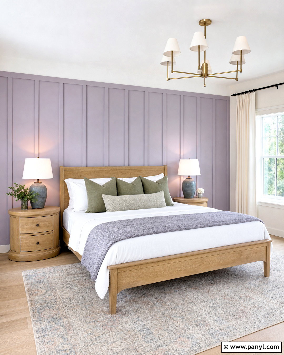 Lilac Board And Batten Wall - 20 purple wall decor ideas
