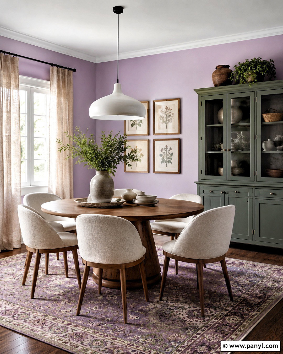 Lilac Dining Room With Sage Green - 20 lilac interior ideas