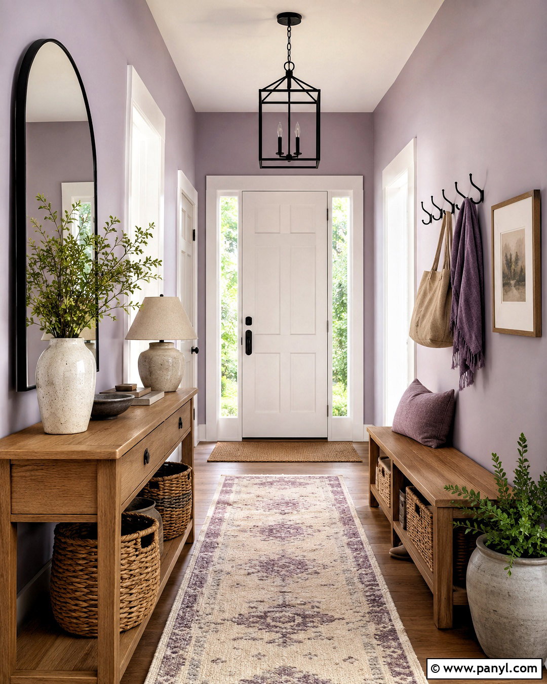 Lilac Entryway - 20 lilac wall paint ideas