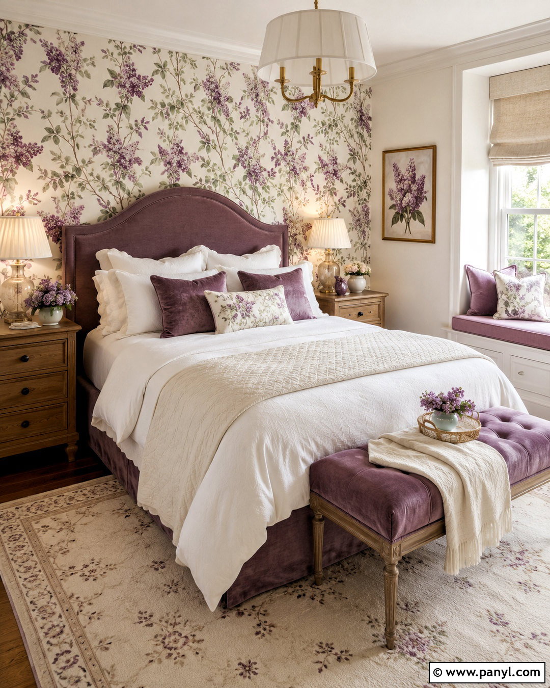 Lilac Floral Guest Room - 20 lilac decor ideas