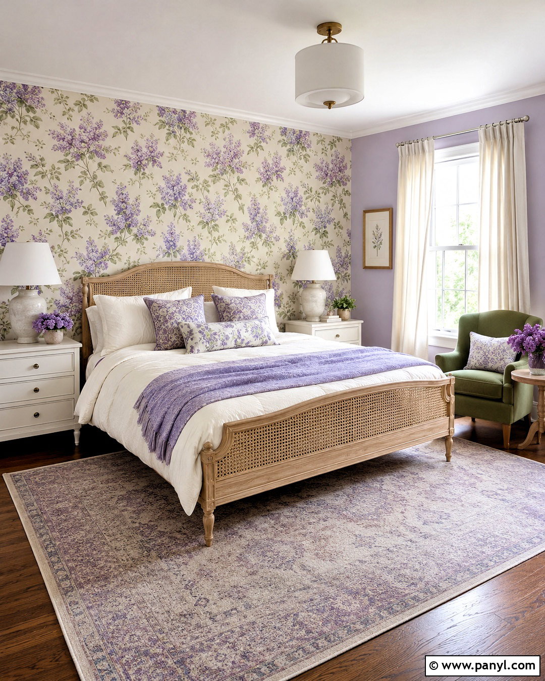 Lilac Floral Wallpaper Bedroom - 20 lilac bedroom ideas