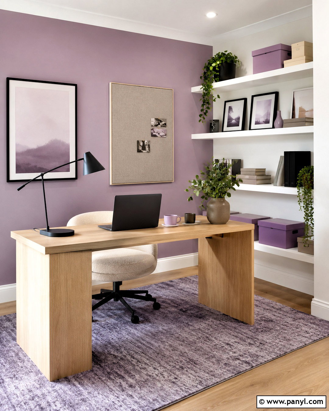 Lilac Home Office - 20 lilac decor ideas