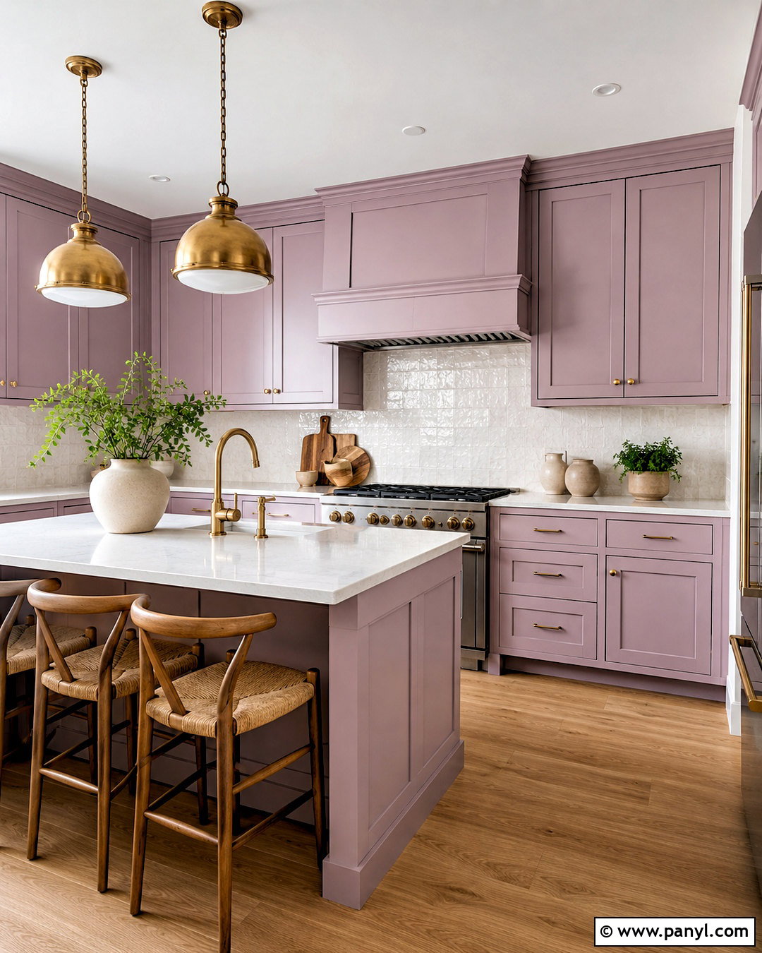 Lilac Kitchen Cabinets With White Counters - 20 lilac interior ideas