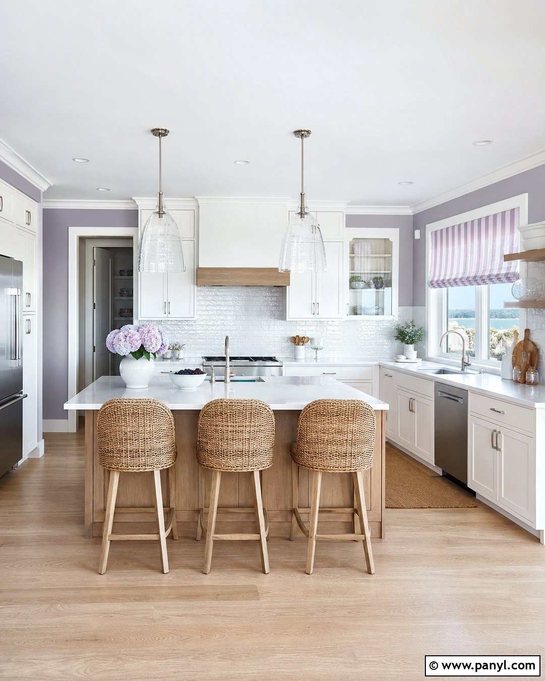 Lilac Kitchen Walls In A Coastal Kitchen - 25 lilac kitchen walls
