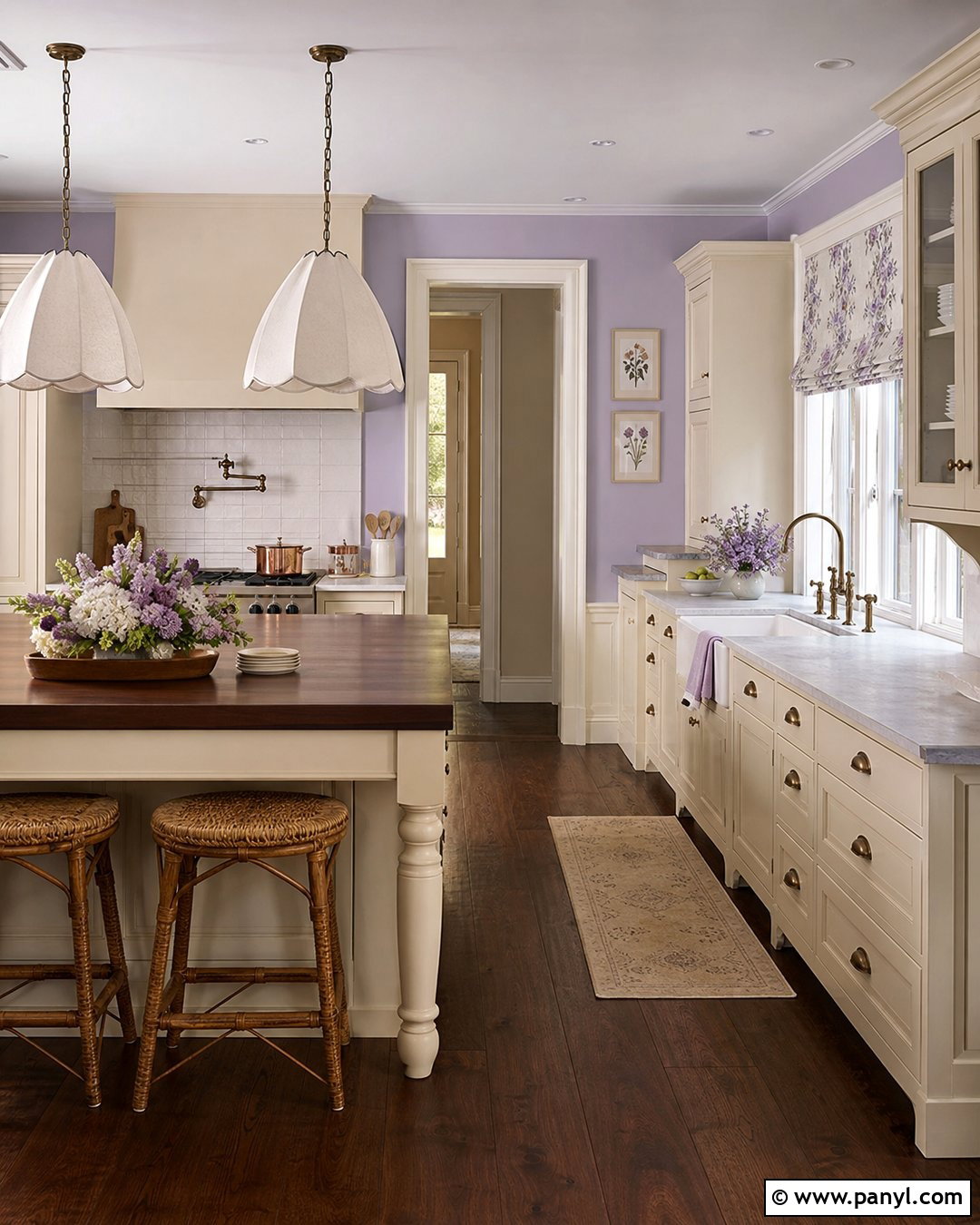 Lilac Kitchen Walls With Cream Cabinets - 25 lilac kitchen walls