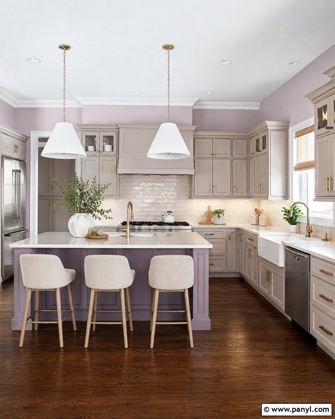 Lilac Kitchen Walls With Dark Wood Floors - 25 lilac kitchen walls