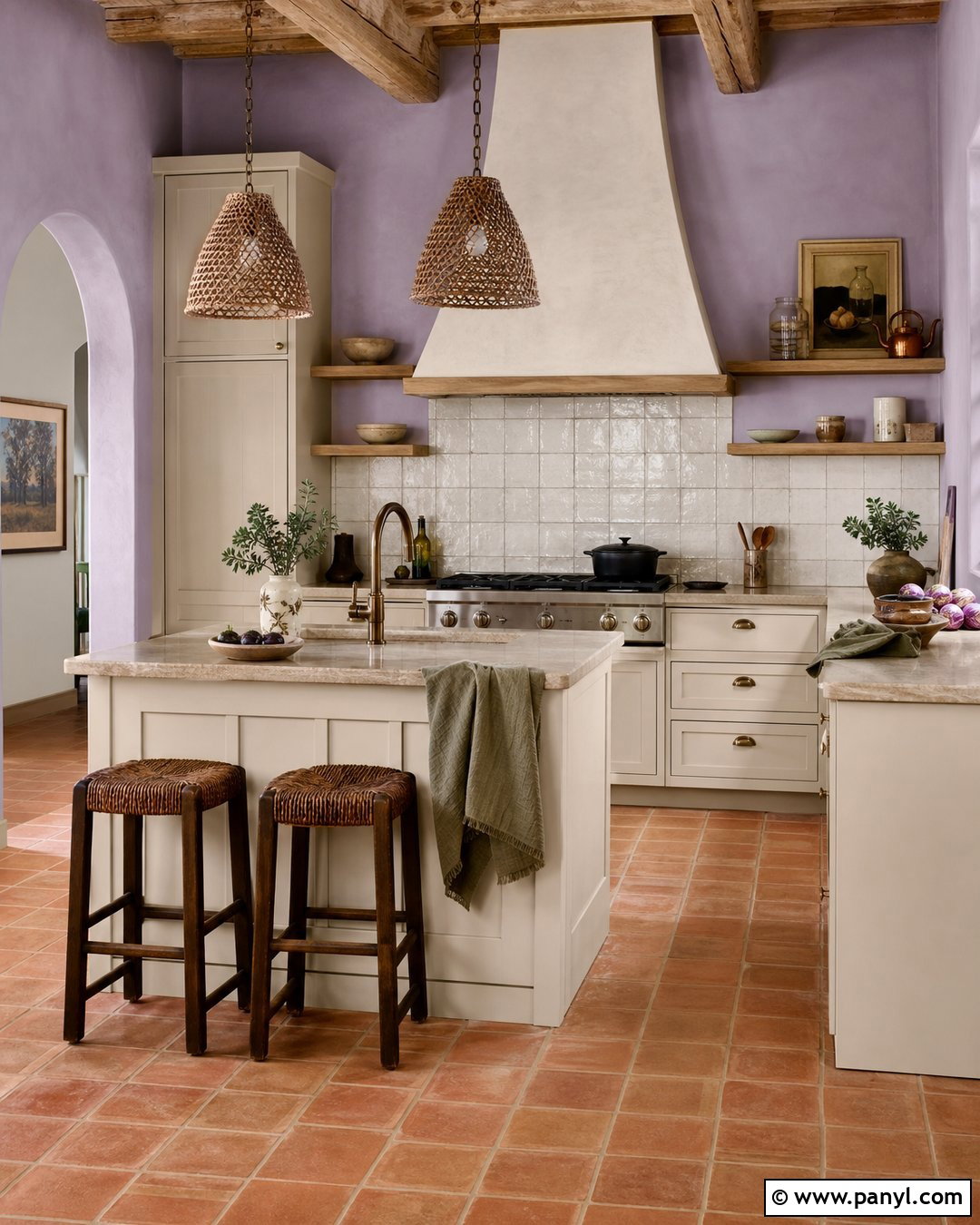 Lilac Kitchen Walls With Terracotta Floors - 25 lilac kitchen walls