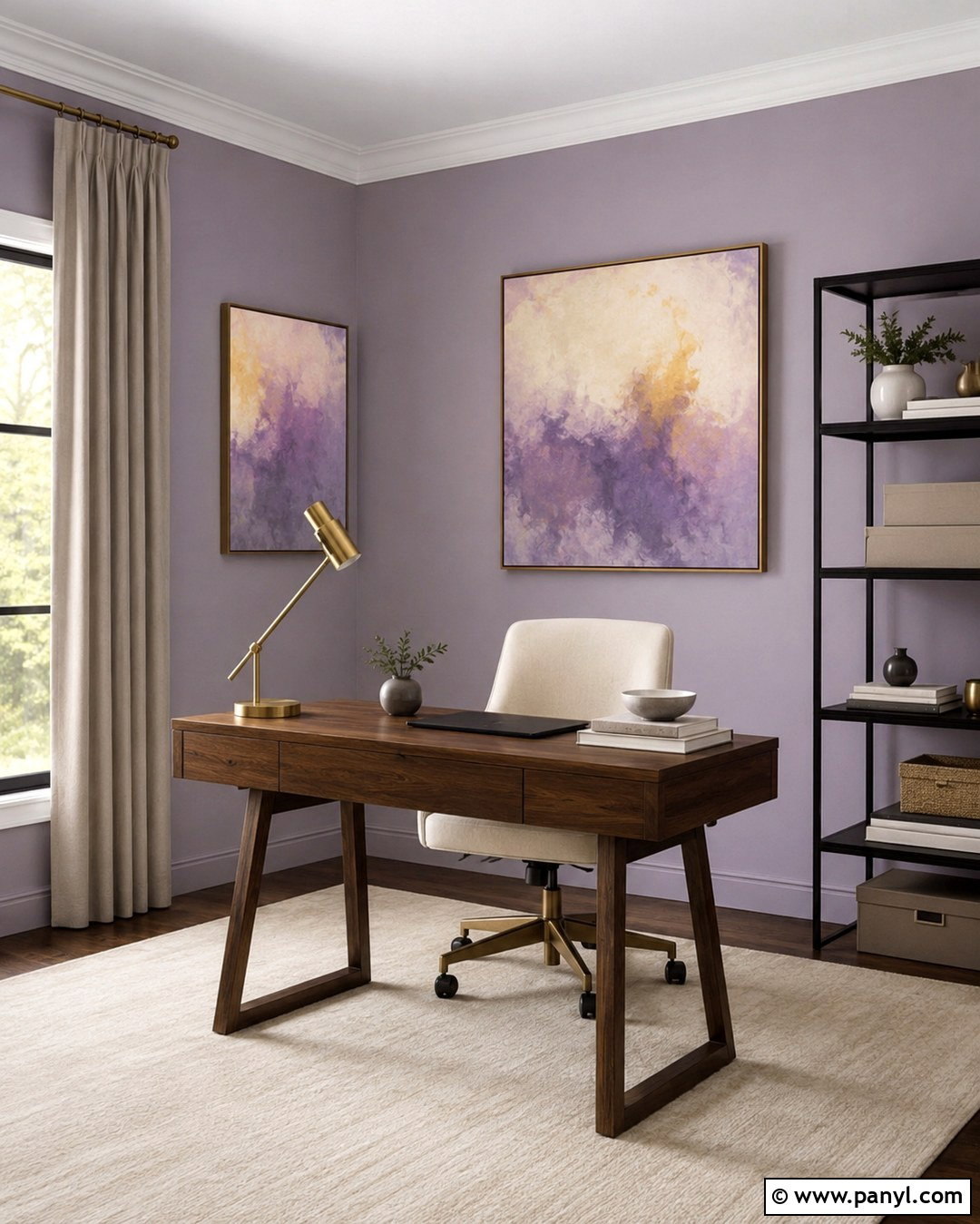 Lilac Pearl Home Office Walls - 20 Pearl Paint Colors For Walls