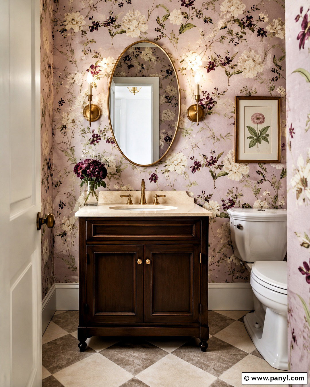 Lilac Powder Room Wallpaper - 20 lilac interior ideas