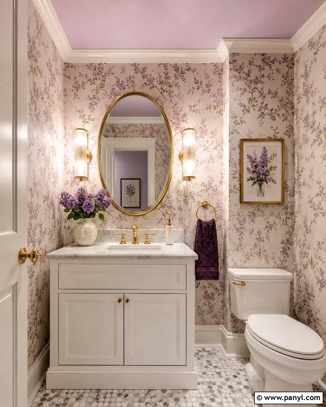 Lilac Powder Room - 20 lilac decor ideas