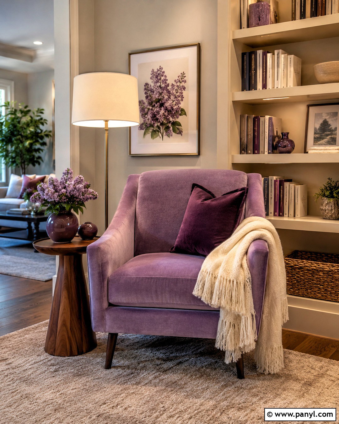 Lilac Reading Nook - 20 lilac decor ideas