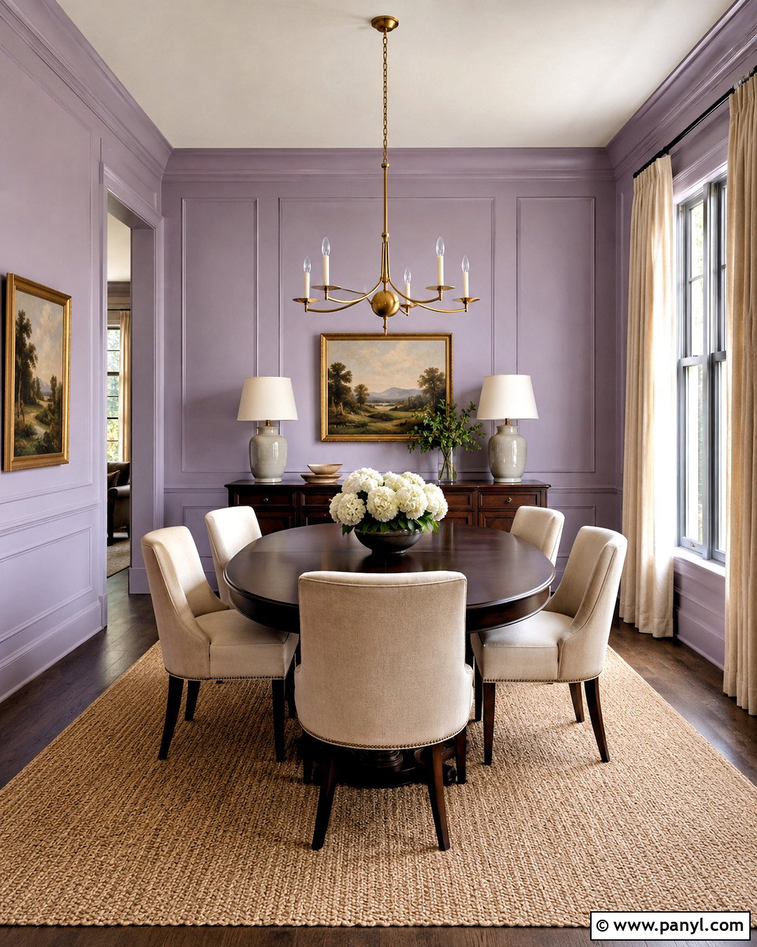 Lilac Wall Paneling Dining Room - 20 lilac wall paint ideas